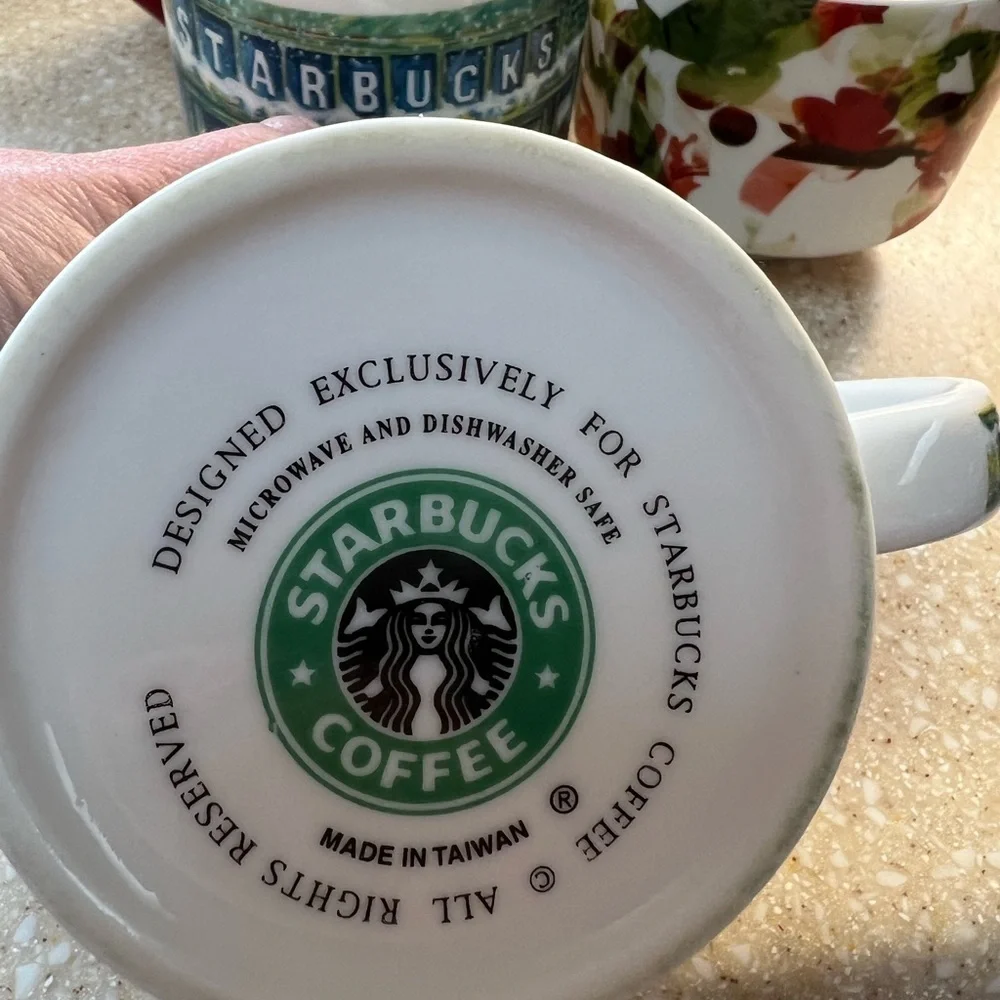6 Starbucks Mugs Lot 2006 2016 Red & Black Checkered Winter Wonderland Dove